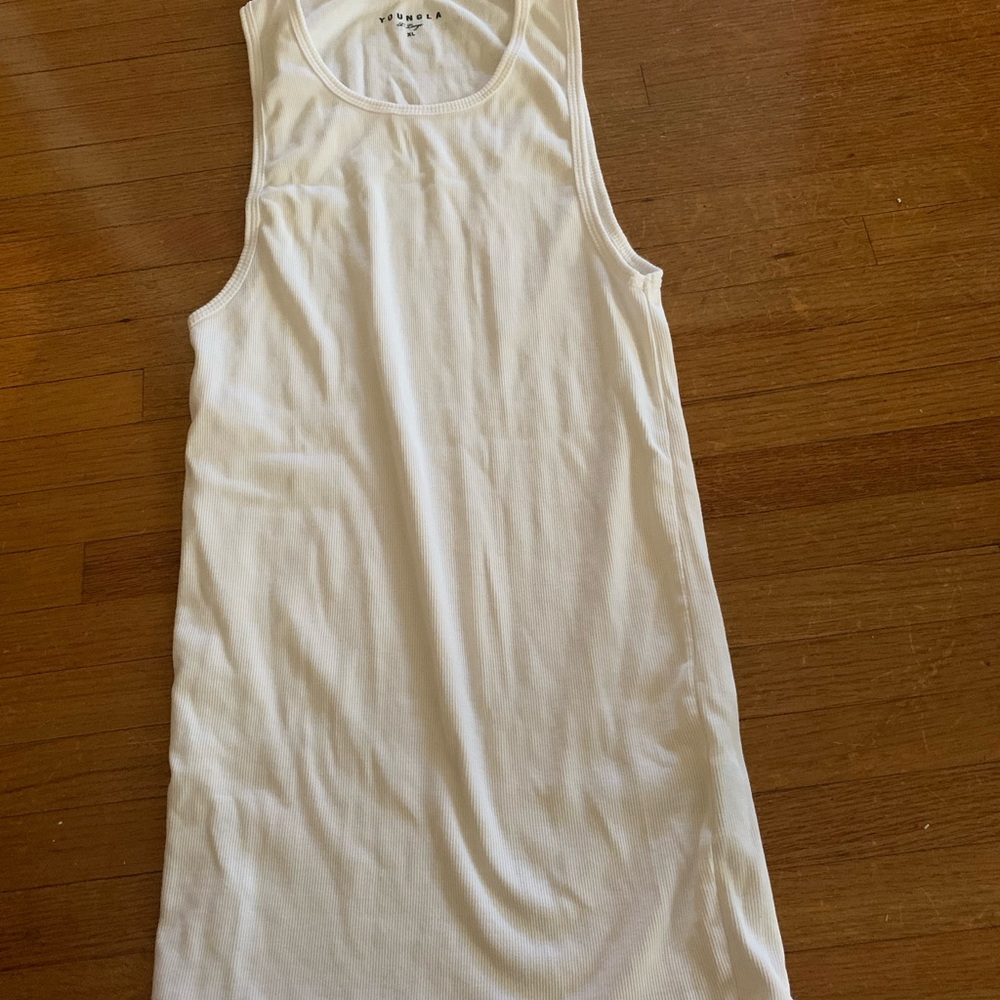 YoungLA White Ribbed Tank